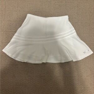 Adidas Girl's White Golf Skirt with White Stripes